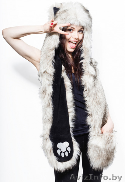 Мягкая, пушистая  зверошапка, волкошапка, шапка с ушками, - Изображение #3, Объявление #1336064