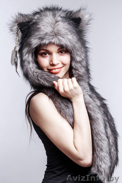 Мягкая, пушистая  зверошапка, волкошапка, шапка с ушками, - Изображение #1, Объявление #1336064