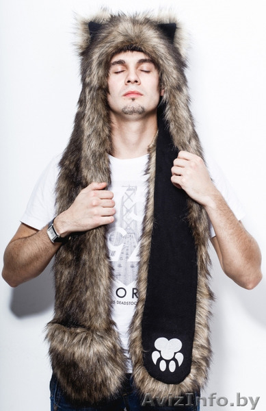 Мягкая, пушистая  зверошапка, волкошапка, шапка с ушками, - Изображение #4, Объявление #1336064